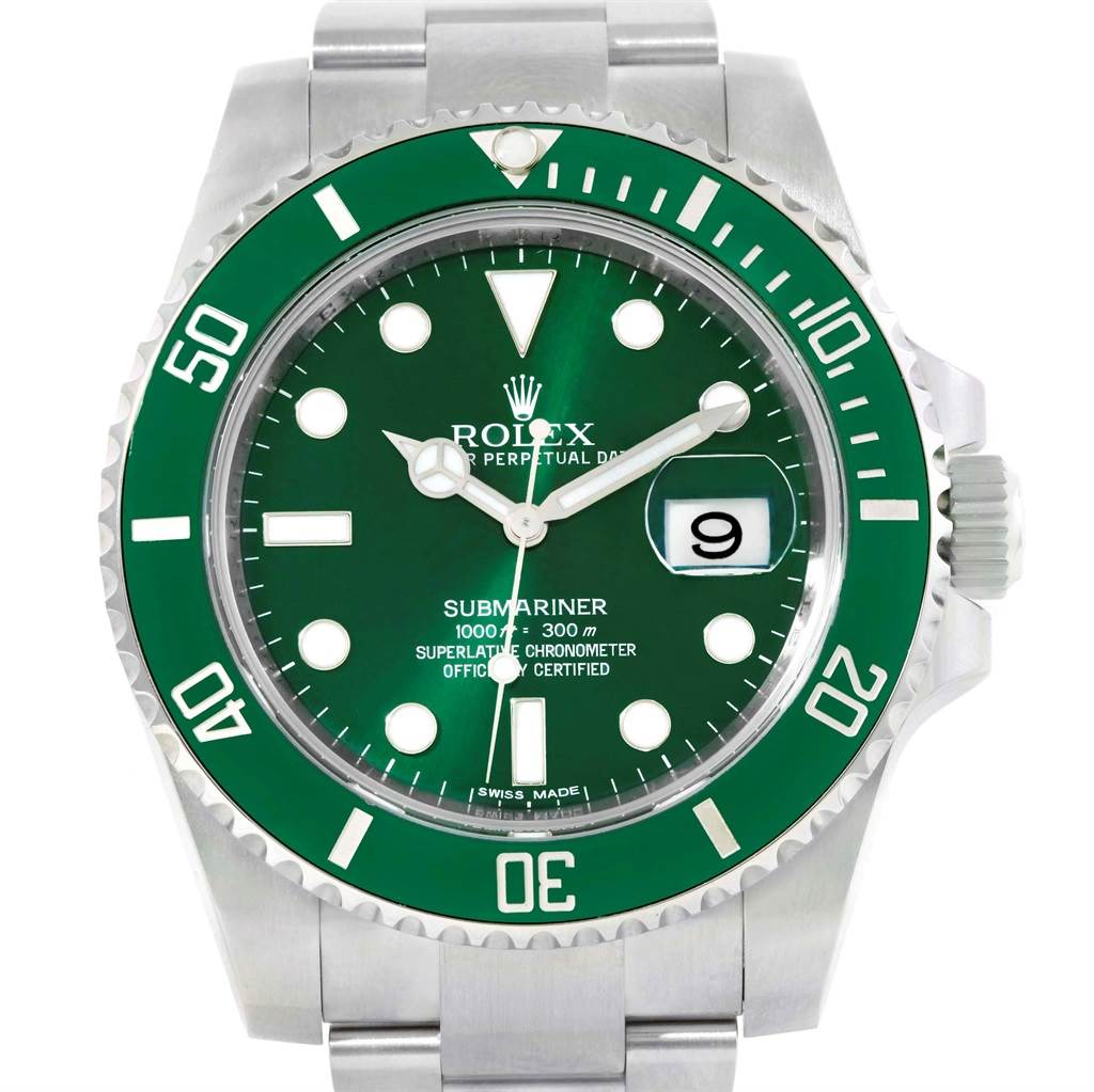 Rolex Submariner Hulk Green Dial Bezel Mens Watch 116610LV Box Papers ...