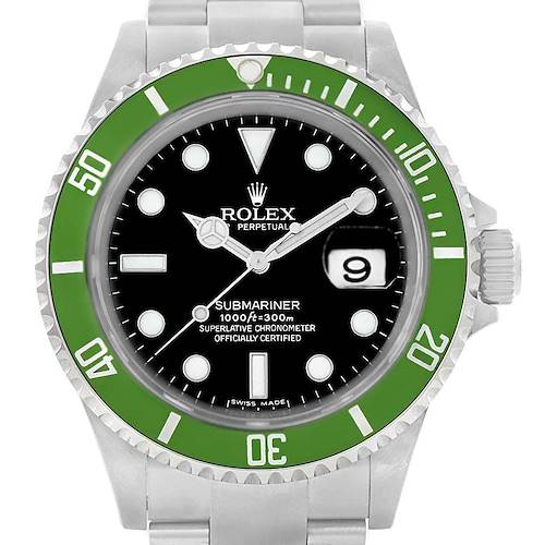 Photo of Rolex Submariner 50th Anniversary Kermit Green Bezel Watch 16610LV
