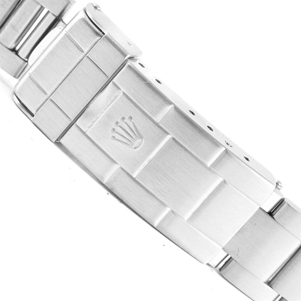 The image shows the bracelet clasp of a Rolex Submariner 14060 Men's Stainless Steel Black Dial 14060 Men's Stainless Steel Black Dial watch, featuring the Rolex crown logo.