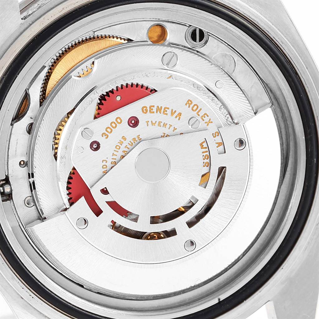 This image shows the internal movement mechanism of a Rolex Submariner 14060 Men's Stainless Steel Black Dial 14060 Men's Stainless Steel Black Dial watch, viewed from the back.