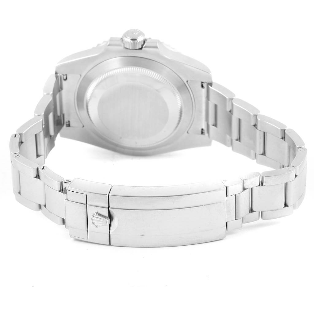 The image shows the back case and bracelet of a Rolex Submariner 114060 Men's Stainless Steel Black Dial 114060 Men's Stainless Steel Black Dial watch from a rear angle.