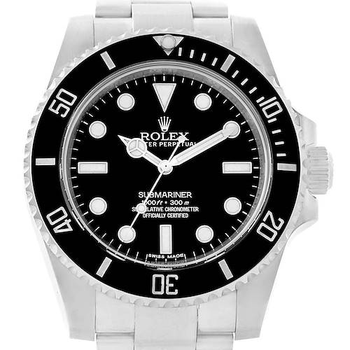 Photo of Rolex Submariner Mens Ceramic Bezel Steel Mens Watch 114060