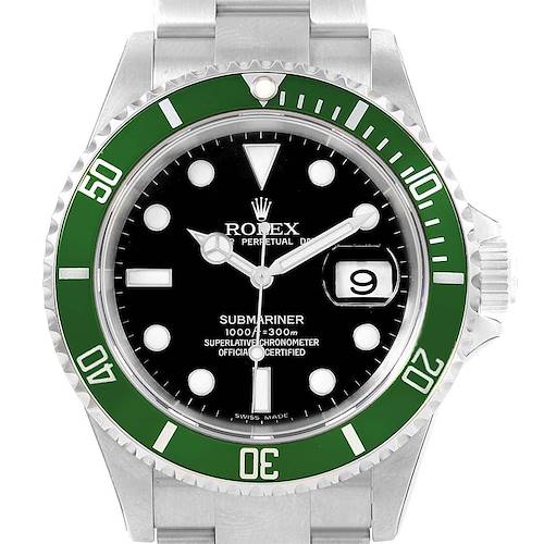 Photo of Rolex Submariner Green 50th Anniversary Kermit Watch 16610LV Unworn