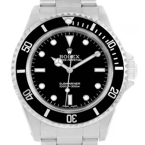Photo of Rolex Submariner 40mm No-Date 2-Liner Mens Watch 14060 Box Papers