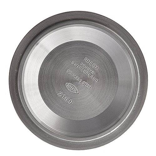 This image shows the inner case back of a Rolex Submariner 16610 Men's Stainless Steel Black Dial 16610 Men's Stainless Steel Black Dial watch, revealing the model's engraving and materials.