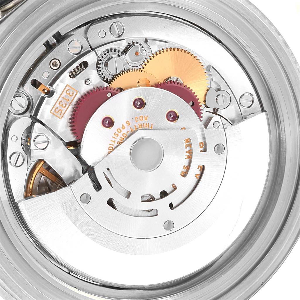 This image shows the internal mechanism and movement components of a Rolex Submariner 16610LV Men's Stainless Steel Black Dial 16610LV Men's Stainless Steel Black Dial watch viewed from the back.