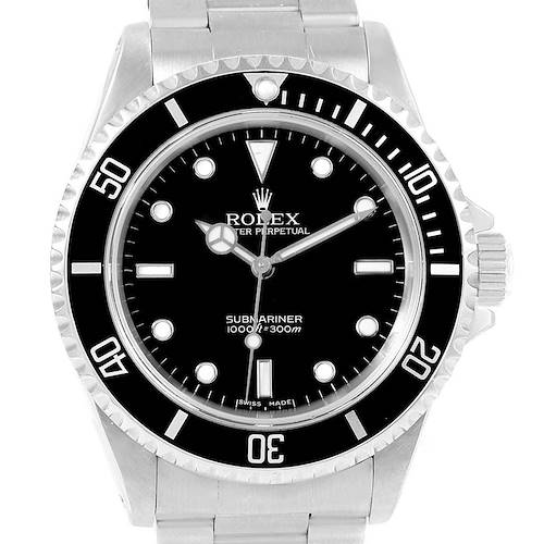 Photo of Rolex Submariner No-Date Black Dial Oyster Bracelet Mens Watch 14060
