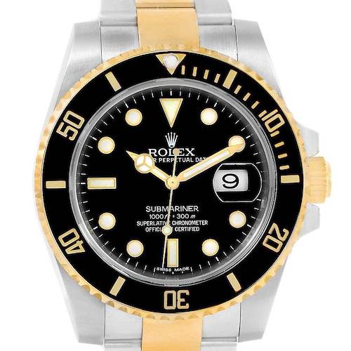 Photo of Rolex Submariner Steel Yellow Gold Black Dial Automatic Watch 116613