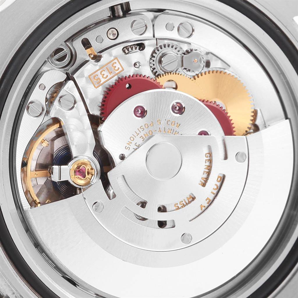 This image shows the internal movement mechanism of a Rolex Submariner 116610 Men's Stainless Steel Black Dial 116610 Men's Stainless Steel Black Dial watch.