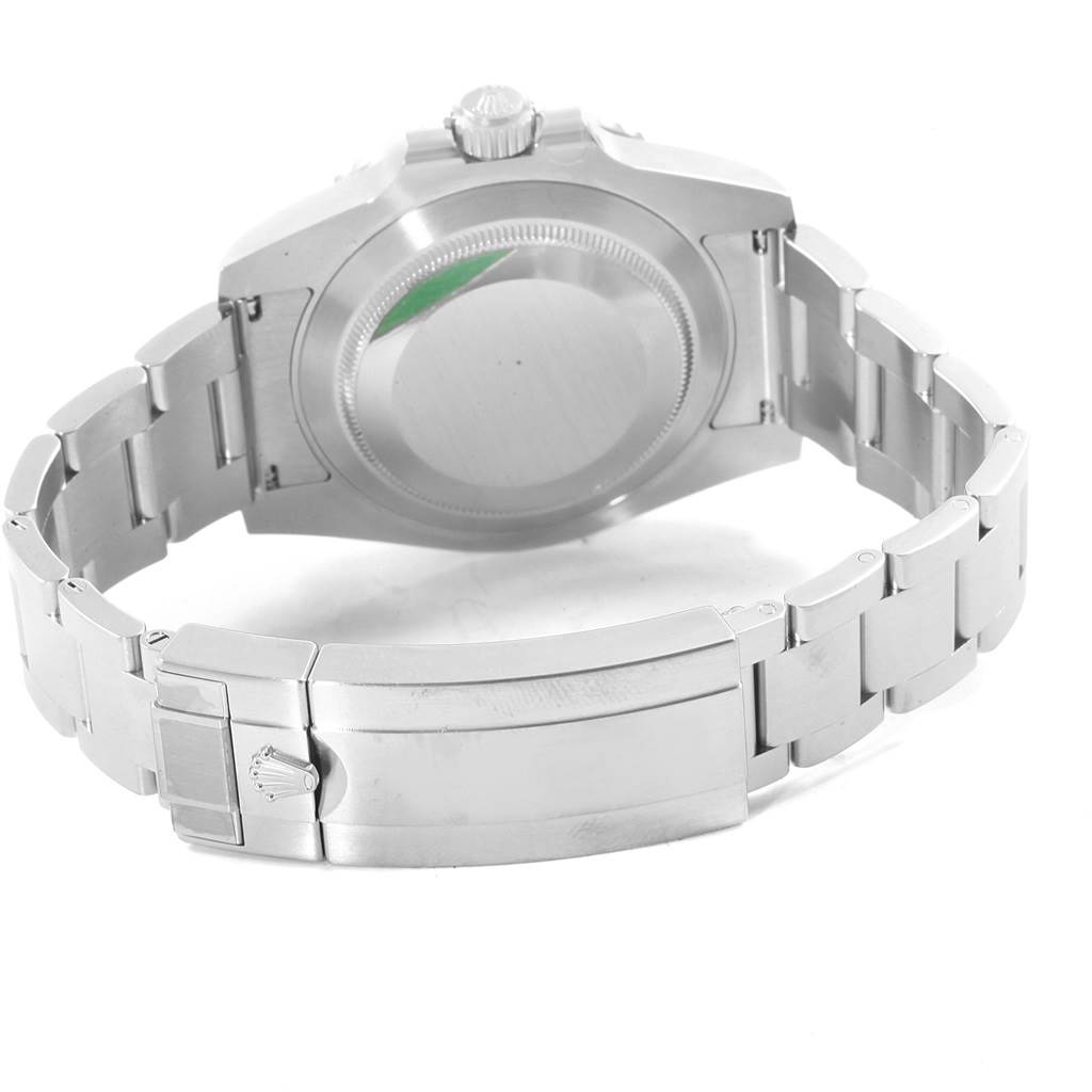 This image shows the back case and bracelet clasp of a Rolex Submariner 116610 Men
s Stainless Steel Black Dial 116610 Men
s Stainless Steel Black Dial watch from a rear angle.