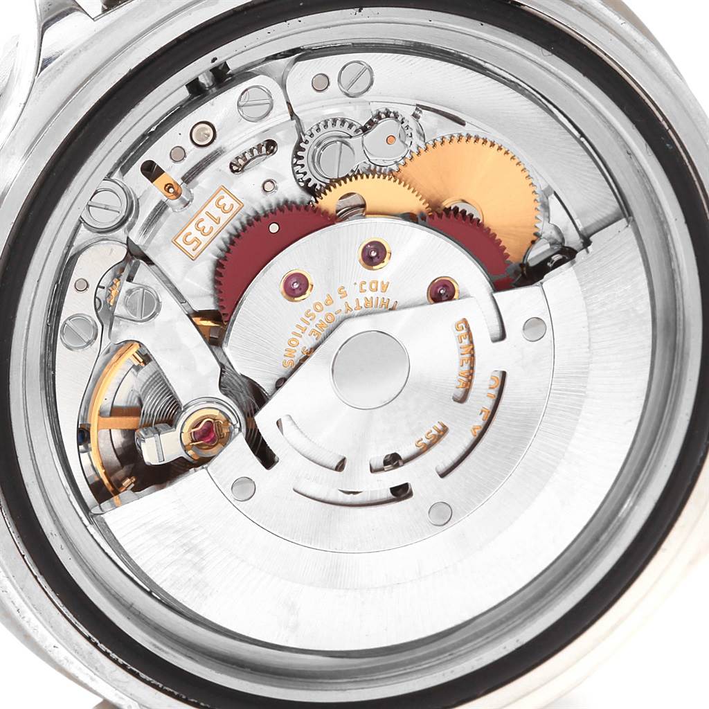 This image shows the inner mechanical movement mechanism of a Rolex Submariner 16610LV Men's Stainless Steel Black Dial 16610LV Men's Stainless Steel Black Dial watch, viewed from the back.
