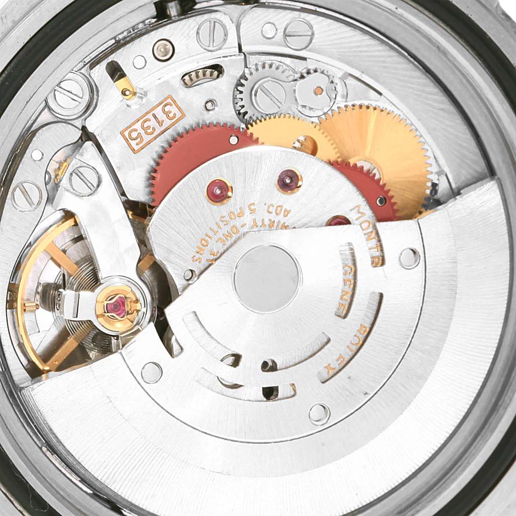 This image shows the internal mechanical movement components of a Rolex Submariner 16613 Men's Steel and Gold (two tone) Blue Dial 16613 Men's Steel and Gold (two tone) Blue Dial watch.