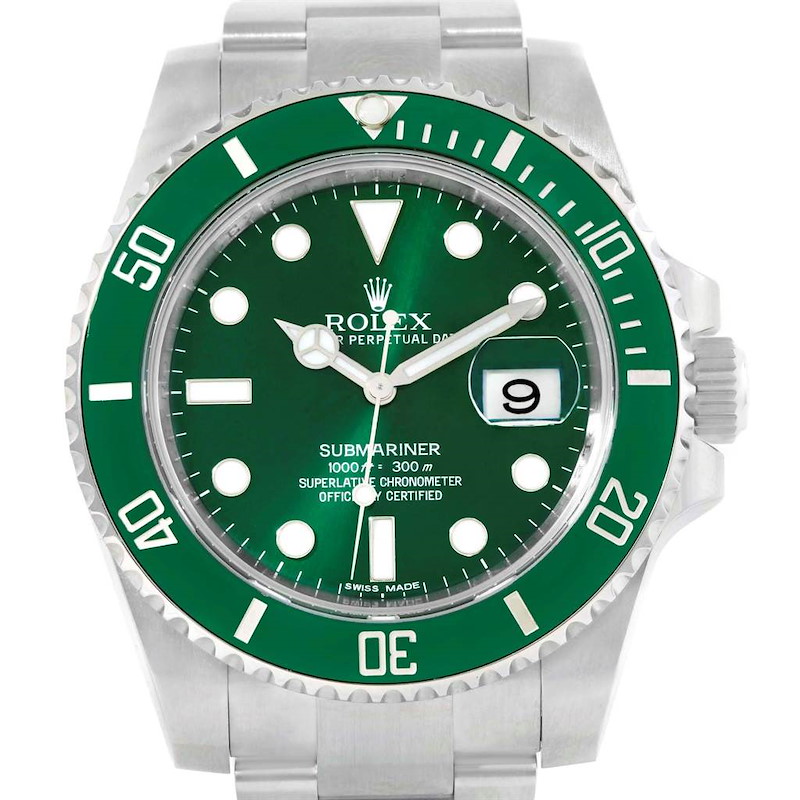 Rolex Submariner Hulk Green Dial Bezel Mens Watch 116610LV Box Card SwissWatchExpo