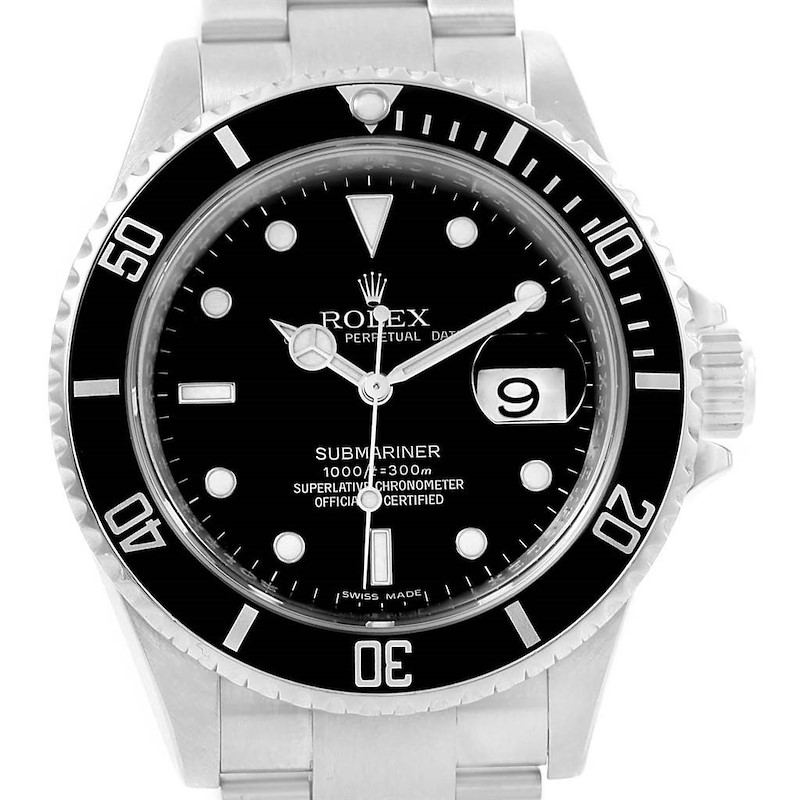 Rolex Submariner Date Automatic Steel Mens Watch 16610 Box SwissWatchExpo