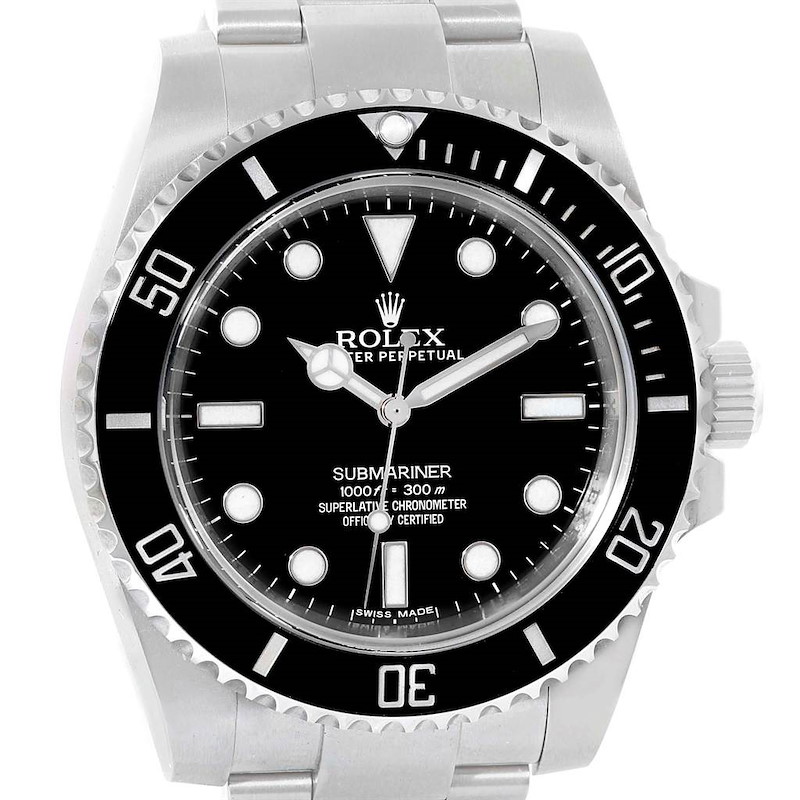 Rolex Submariner Black Dial Oyster Bracelet Mens Watch 114060 Box Card SwissWatchExpo