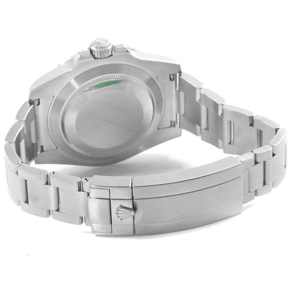 The image shows the back side and clasp of a Rolex Submariner 114060 Men's Stainless Steel Black Dial 114060 Men's Stainless Steel Black Dial watch.