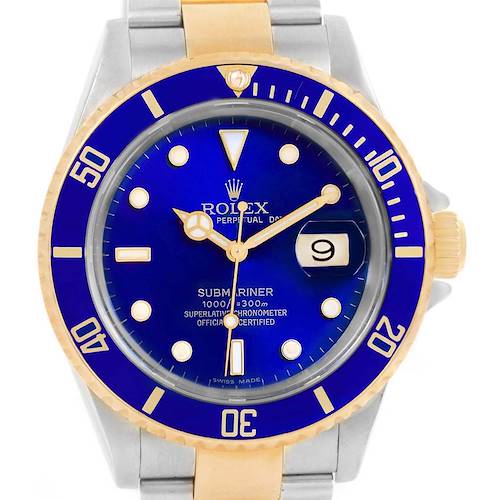 Photo of Rolex Submariner Blue Dial Steel Yellow Gold Mens Watch 16613 PARTIAL PAYMENT