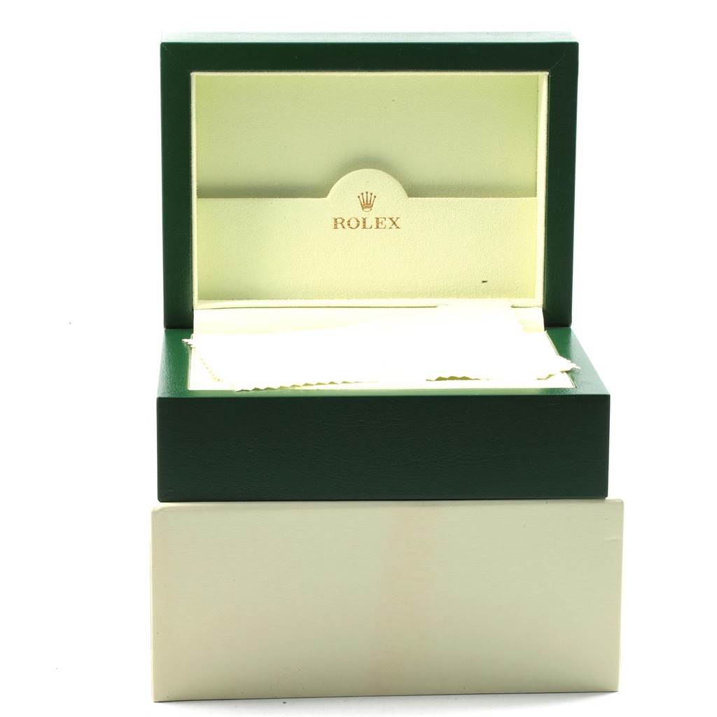 The image shows an open box for a Rolex Submariner 116610 Men's Stainless Steel Black Dial 116610 Men's Stainless Steel Black Dial, displaying the lid and inner cushioning but not the watch itself.