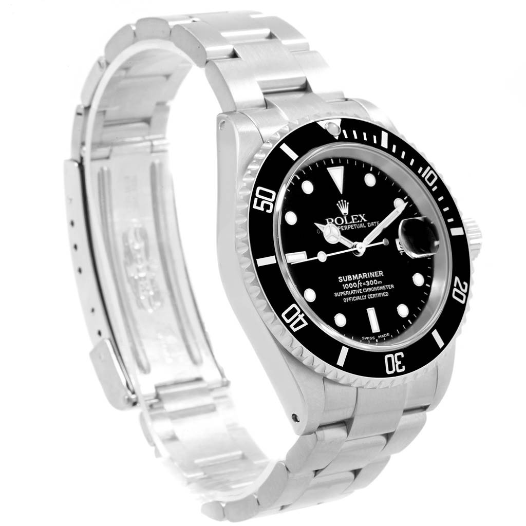 Rolex Submariner Date 40mm Stainless Steel Mens Watch 16610 ...