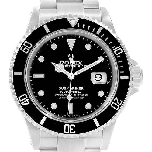 Photo of Rolex Submariner Stainless Steel Mens Watch 16610 Box