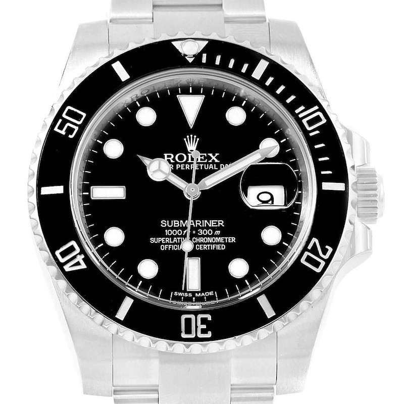 Rolex Submariner 40 Cerachrom Bezel Black Dial Watch 116610 Box Card SwissWatchExpo