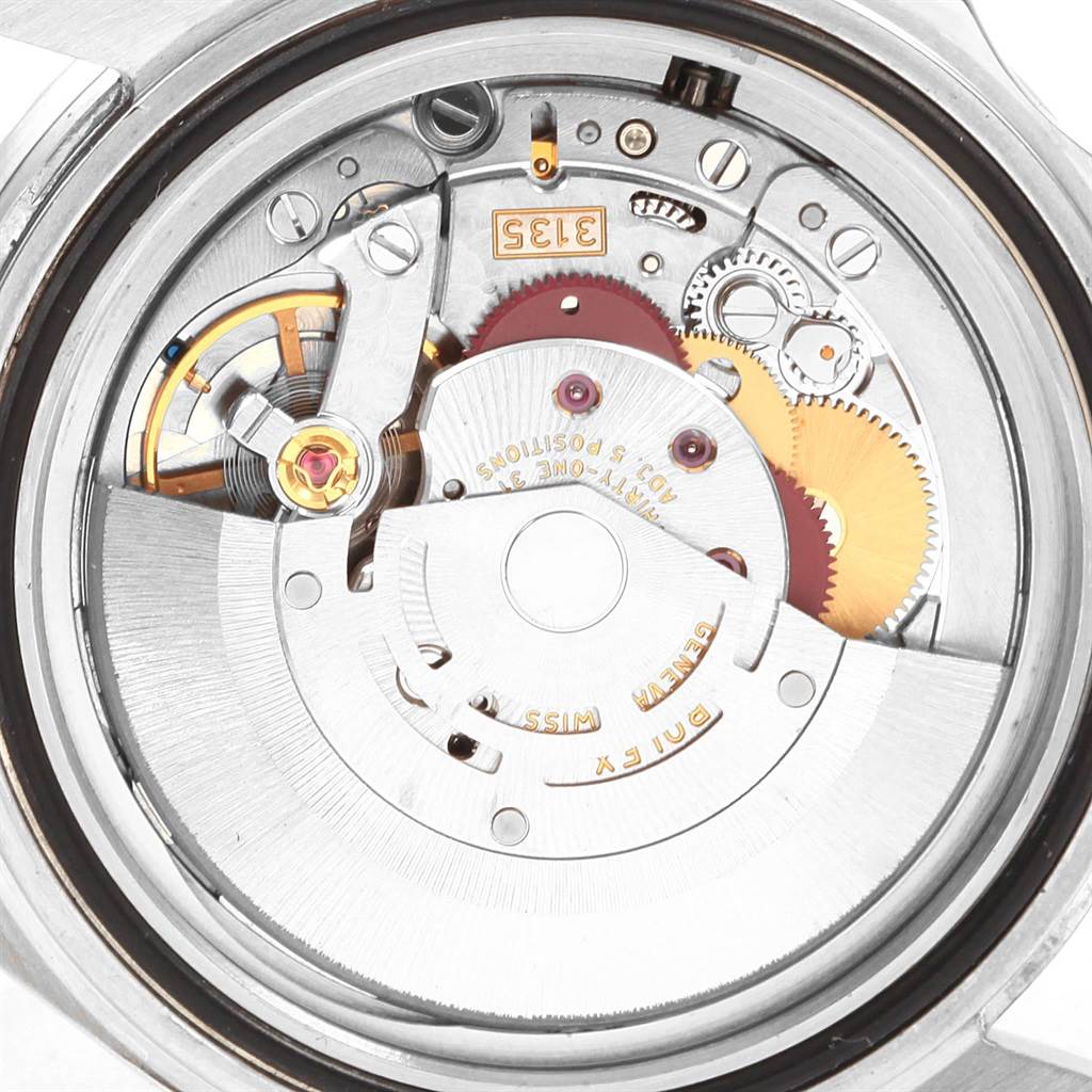 This image shows the internal movement mechanism of the Rolex Submariner 16610 Men's Stainless Steel Black Dial 16610 Men's Stainless Steel Black Dial watch at a close-up angle.