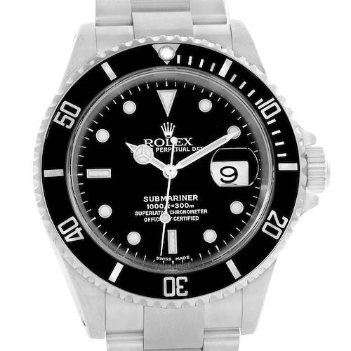Photo of Rolex Submariner 40mm Black Dial Mens Watch 16610 Box Papers