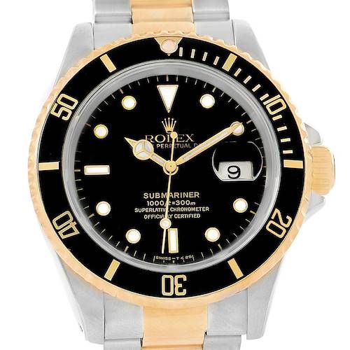 Photo of Rolex Submariner 40 Two Tone Steel Yellow Gold Mens Watch 16613