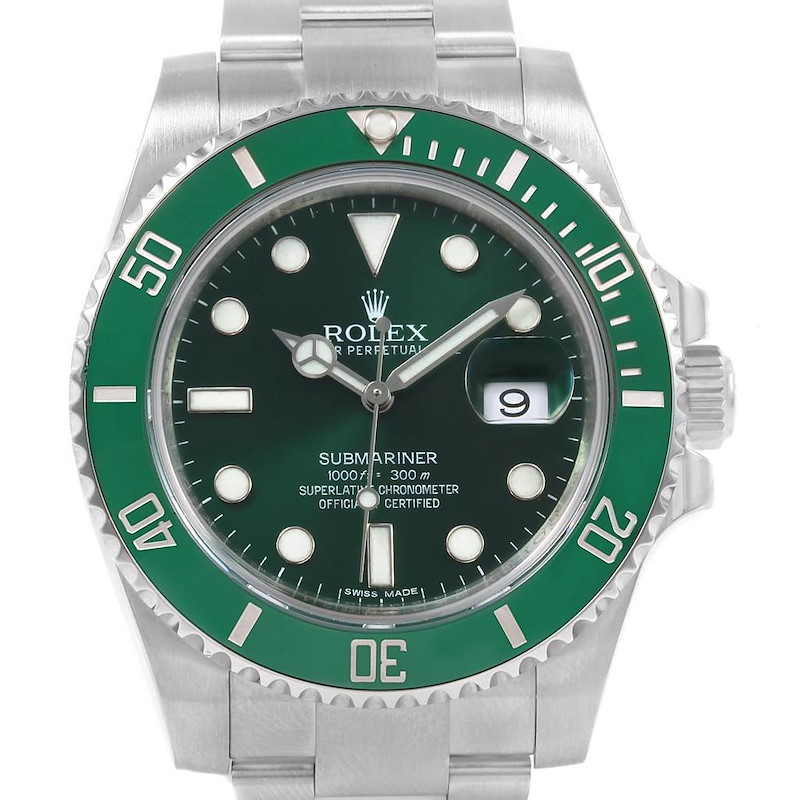 Rolex Submariner Hulk Green Dial Bezel Steel Watch 116610LV SwissWatchExpo