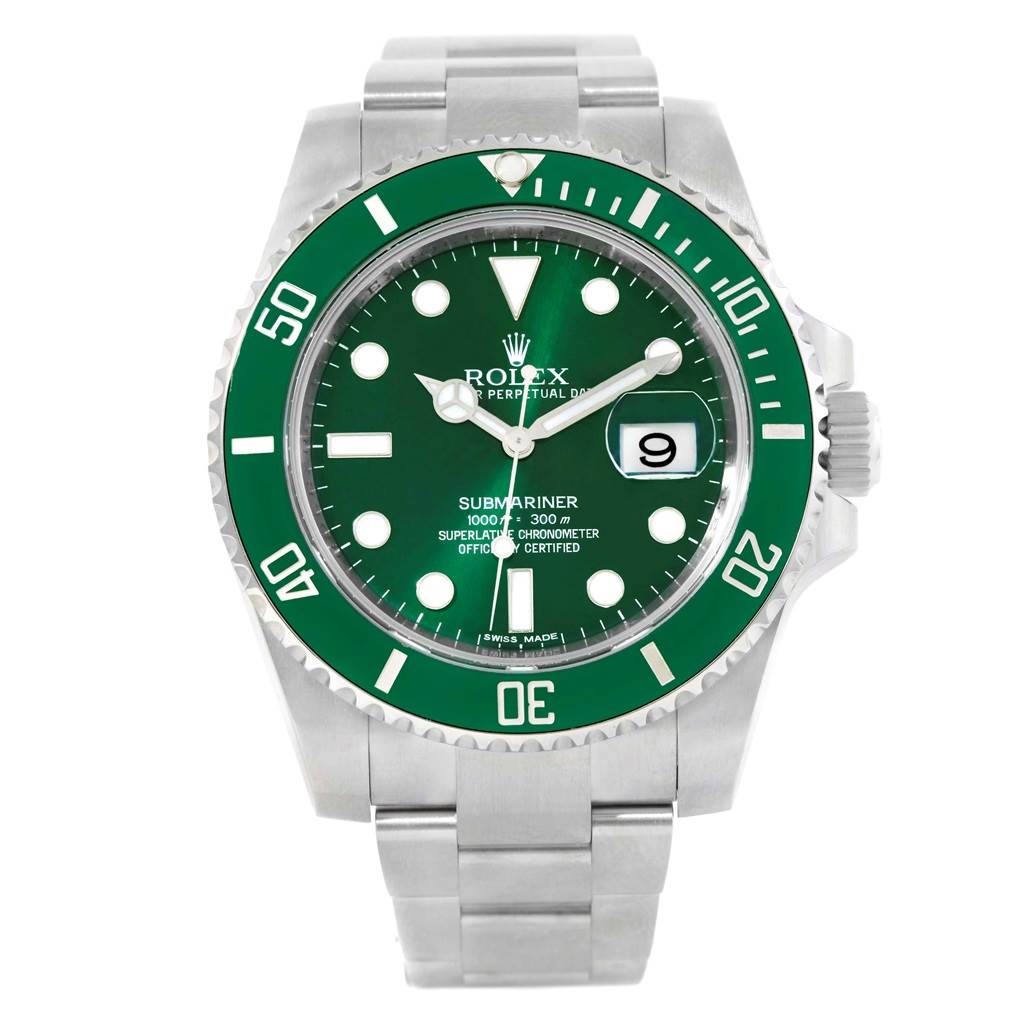 Rolex Submariner Hulk Green Dial Bezel Mens Watch 116610LV Unworn ...