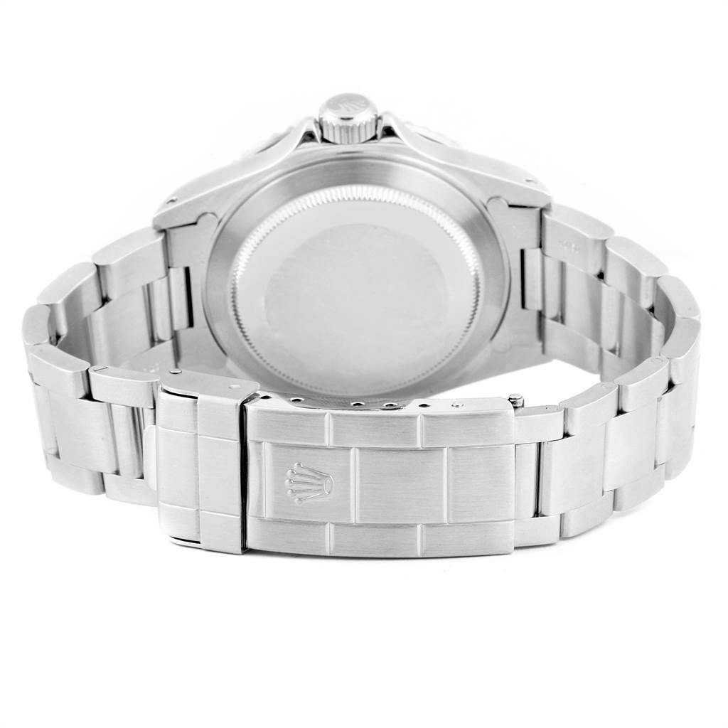 The image shows the back case and bracelet clasp of a Rolex Submariner 14060 Men's Stainless Steel Black Dial 14060 Men's Stainless Steel Black Dial watch from a rear angle.