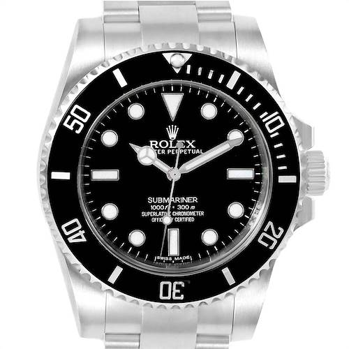 Photo of Rolex Submariner Black Dial Ceramic Bezel Steel Mens Watch 114060