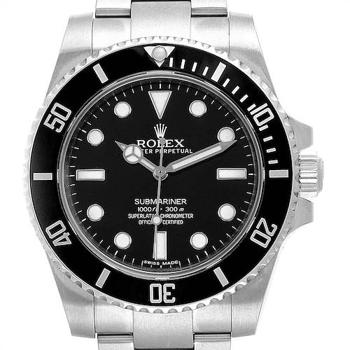Photo of Rolex Submariner Ceramic Bezel Oyster Bracelet Steel Mens Watch 114060
