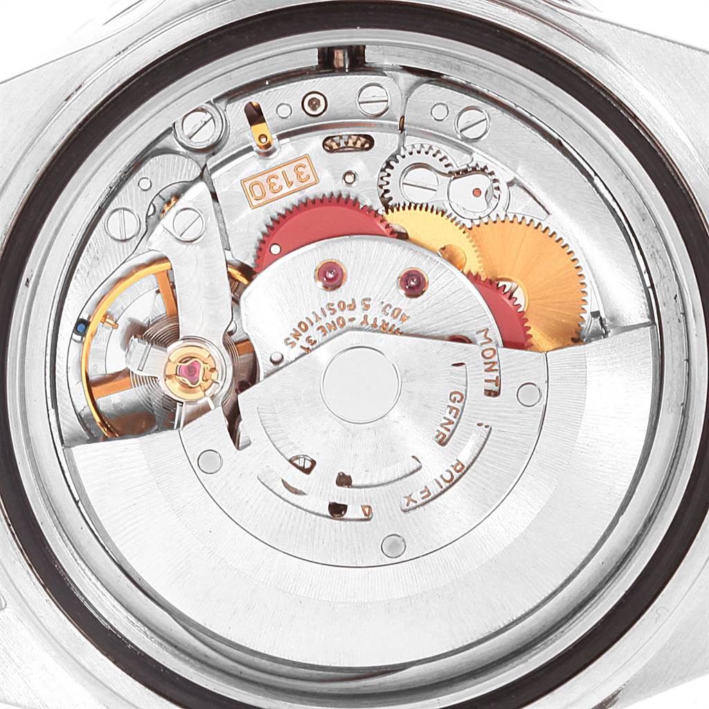 This image shows the internal movement mechanism of a Rolex Submariner 14060 Men's Stainless Steel Black Dial 14060 Men's Stainless Steel Black Dial watch, viewed from the back.