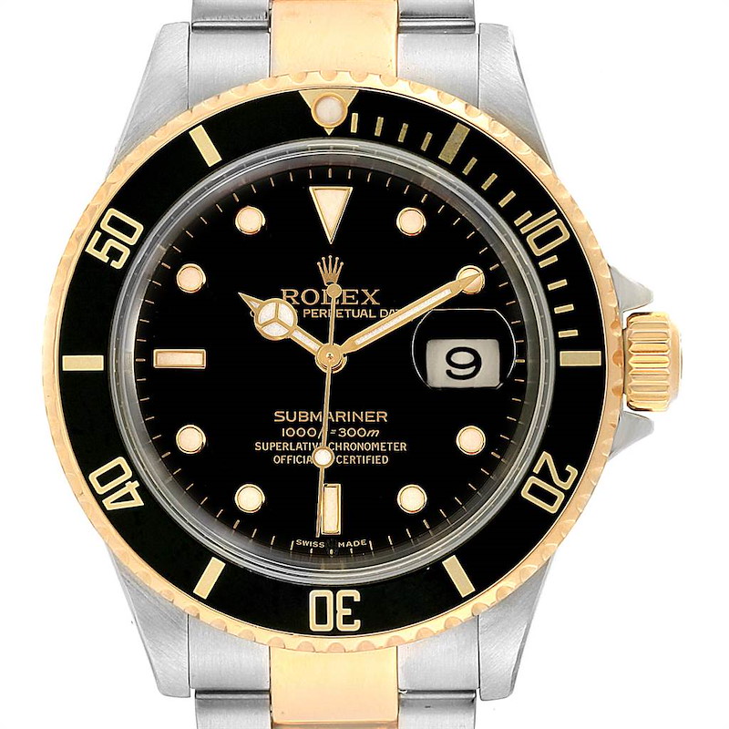Rolex Submariner Steel Yellow Gold Automatic Mens Watch 16613 SwissWatchExpo