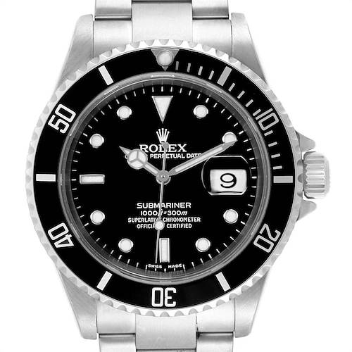 Photo of Rolex Submariner Date Oyster Bracelet Automatic Steel Mens Watch 16610