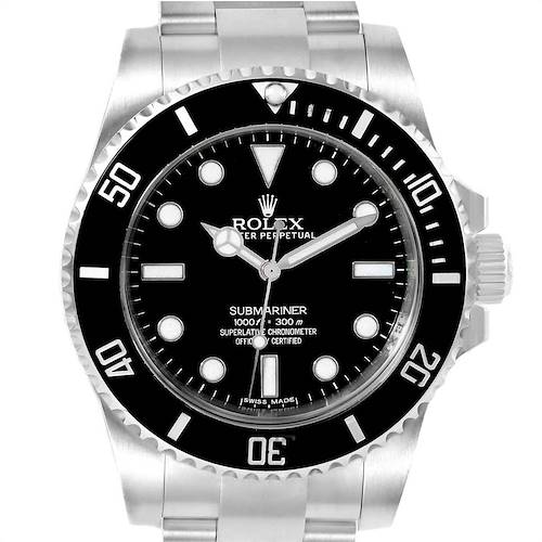 Photo of Rolex Submariner Ceramic Bezel Oyster Bracelet Steel Mens Watch 114060