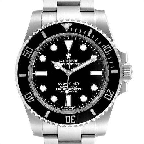 Photo of Rolex Submariner 40mm Ceramic Bezel Steel Watch 114060 Box Card