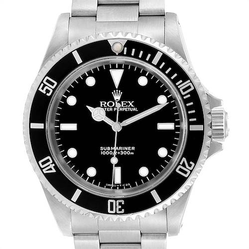 Photo of Rolex Submariner 40mm 2-Liner Automatic Steel Mens Watch 14060 Extra Link