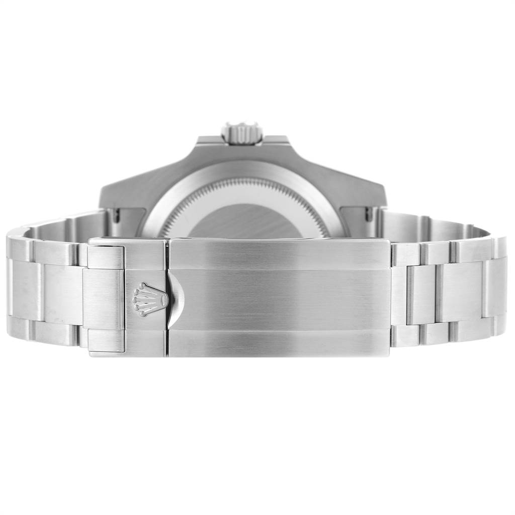 The image shows the clasp and back of the bracelet of a Rolex Submariner 114060 Men's Stainless Steel Black Dial 114060 Men's Stainless Steel Black Dial watch, viewed from the rear.