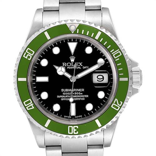 Photo of Rolex Submariner Green 50th Anniversary Flat 4 Mens Watch 16610LV