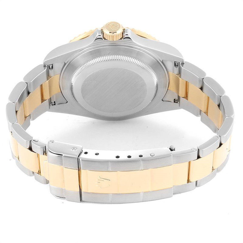 Rolex Submariner Blue Dial Bezel Steel Yellow Gold Mens Watch 16613