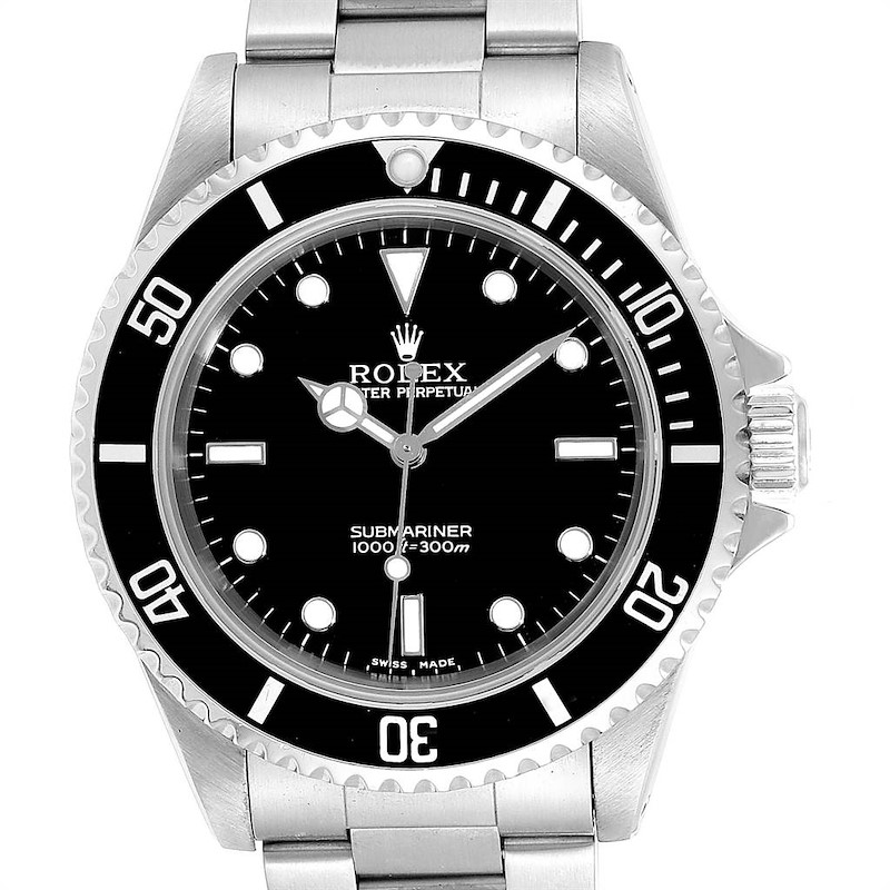 Rolex Submariner Non-Date 2 Liner Steel Mens Watch 14060 Box Papers SwissWatchExpo