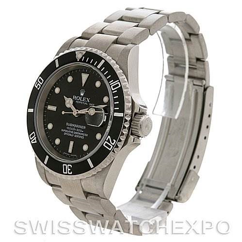 Rolex  Submariner Mens SS Watch 16610 Year 2006 SwissWatchExpo