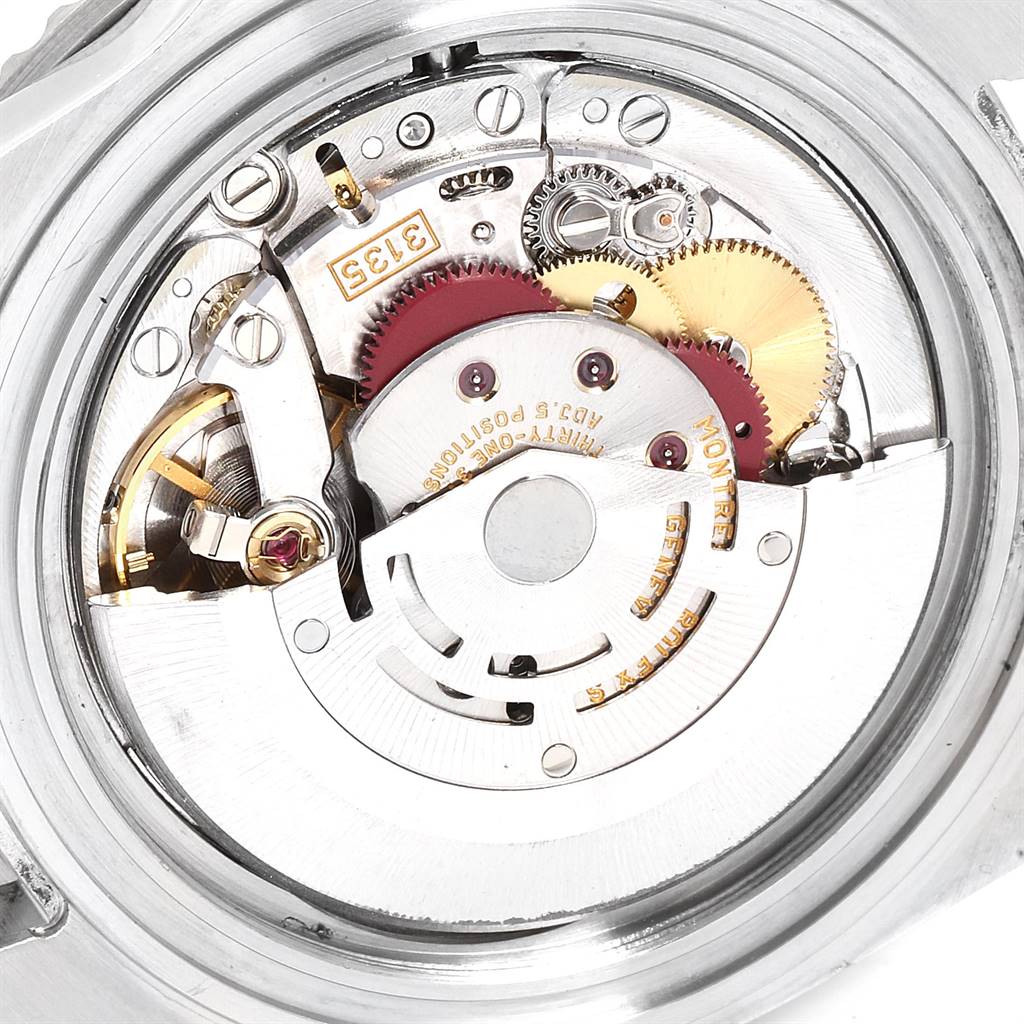 This image shows the internal movement parts of a Rolex Submariner 16610 Men
s Stainless Steel Black Dial 16610 Men
s Stainless Steel Black Dial watch, viewed from the back.