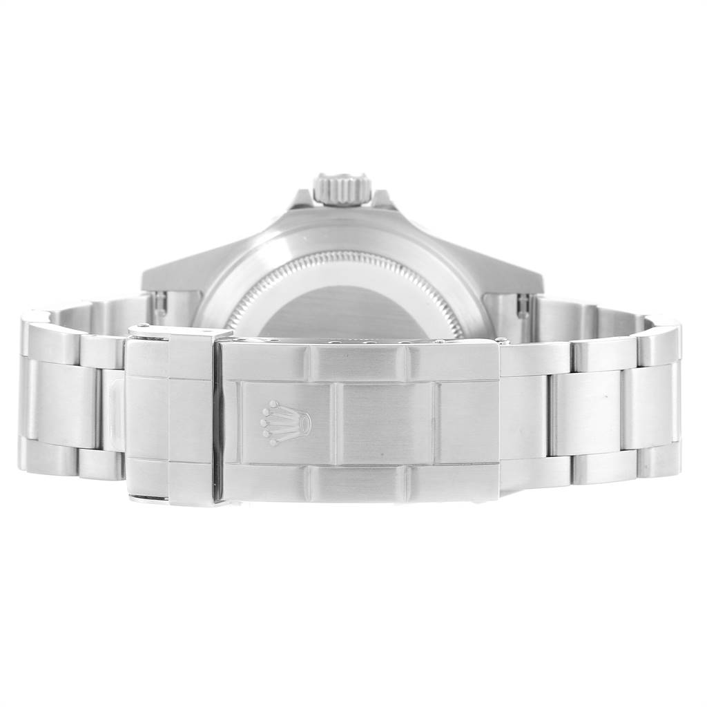 This image shows the back and clasp of the Rolex Submariner 16610 Men
s Stainless Steel Black Dial 16610 Men
s Stainless Steel Black Dial watch.