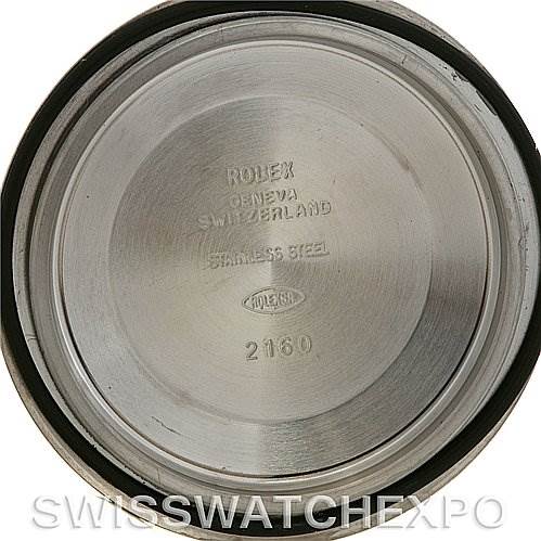 This image shows the interior side of the case back of a Rolex Submariner 16610 Men's Stainless Steel Black Dial 16610 Men's Stainless Steel Black Dial watch.