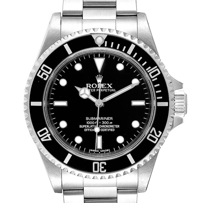 Rolex Submariner Non-Date Steel Mens Watch 14060 Box Card SwissWatchExpo