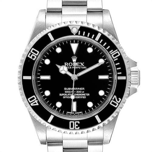 Photo of Rolex Submariner Non-Date Steel Mens Watch 14060 Box Card
