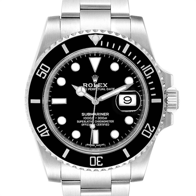 Rolex Submariner 40 Cerachrom Bezel Black Dial Watch 116610 Box Card SwissWatchExpo